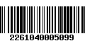 Código de Barras 2261040005099