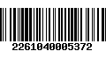 Código de Barras 2261040005372