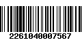 Código de Barras 2261040007567