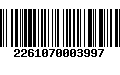 Código de Barras 2261070003997