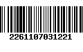 Código de Barras 2261107031221