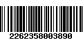 Código de Barras 2262358003890