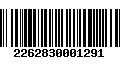 Código de Barras 2262830001291