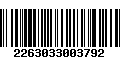 Código de Barras 2263033003792