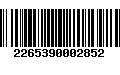 Código de Barras 2265390002852