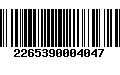 Código de Barras 2265390004047