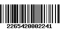 Código de Barras 2265420002241