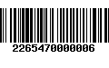 Código de Barras 2265470000006