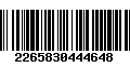 Código de Barras 2265830444648