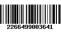 Código de Barras 2266499003641