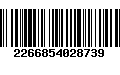 Código de Barras 2266854028739