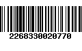 Código de Barras 2268330020770