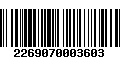 Código de Barras 2269070003603