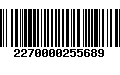 Código de Barras 2270000255689