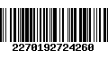 Código de Barras 2270192724260