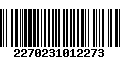 Código de Barras 2270231012273