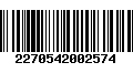 Código de Barras 2270542002574