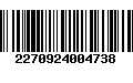 Código de Barras 2270924004738