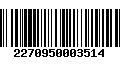 Código de Barras 2270950003514