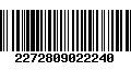 Código de Barras 2272809022240