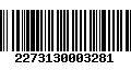 Código de Barras 2273130003281