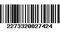 Código de Barras 2273320027424