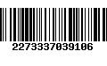 Código de Barras 2273337039106