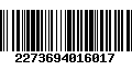 Código de Barras 2273694016017