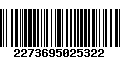 Código de Barras 2273695025322