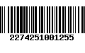 Código de Barras 2274251001255