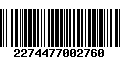 Código de Barras 2274477002760