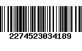 Código de Barras 2274523034189