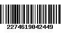 Código de Barras 2274619042449