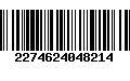 Código de Barras 2274624048214