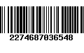 Código de Barras 2274687036548