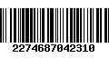 Código de Barras 2274687042310