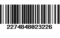 Código de Barras 2274848023226