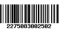 Código de Barras 2275083002502