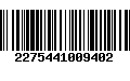 Código de Barras 2275441009402