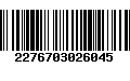 Código de Barras 2276703026045