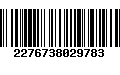 Código de Barras 2276738029783