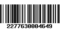 Código de Barras 2277630004649