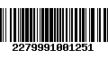 Código de Barras 2279991001251