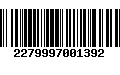 Código de Barras 2279997001392