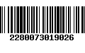 Código de Barras 2280073019026