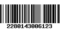 Código de Barras 2280143006123