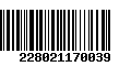 Código de Barras 228021170039