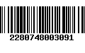 Código de Barras 2280748003091