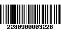 Código de Barras 2280900003228