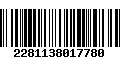 Código de Barras 2281138017780